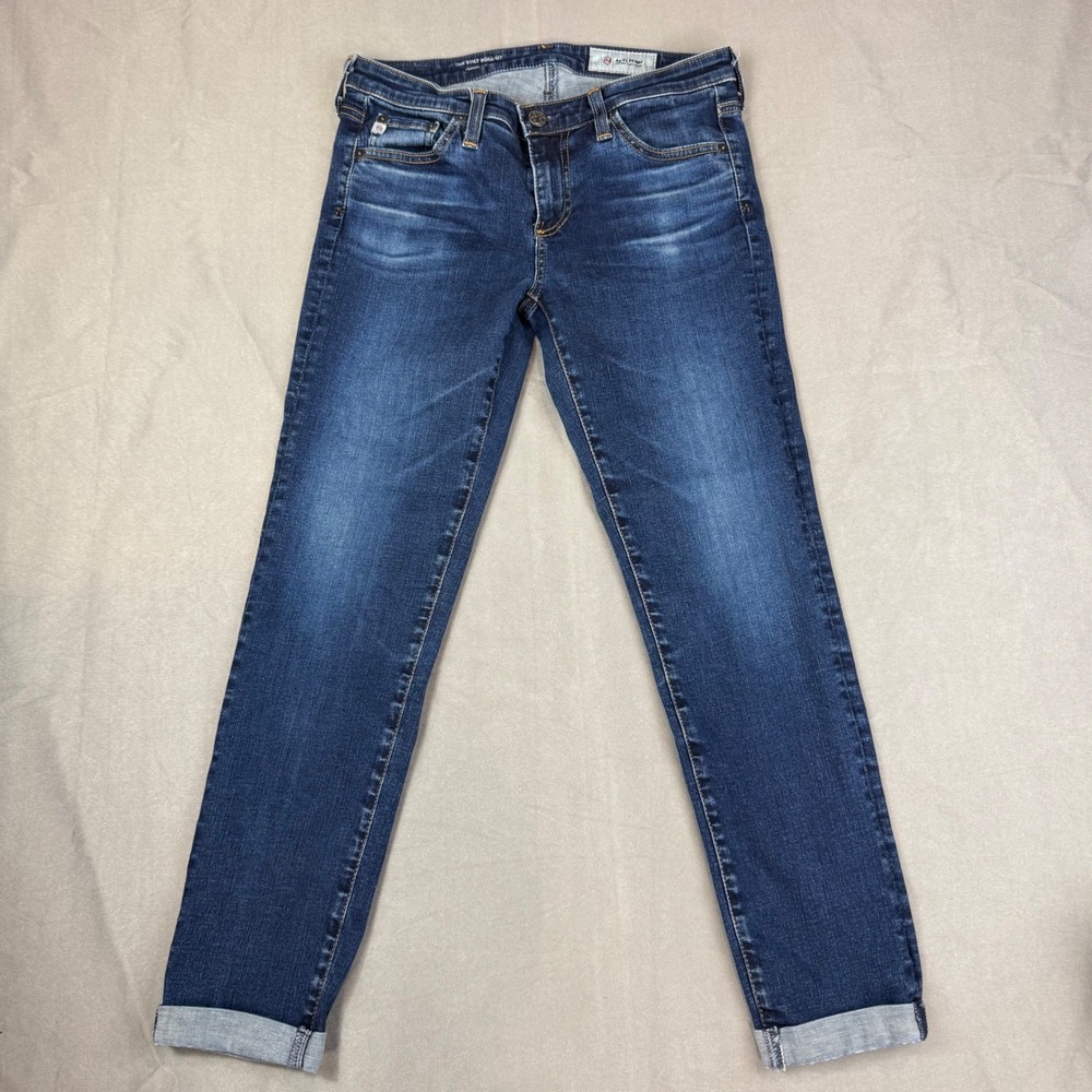 AG Adriano Goldschmied The Stilt Roll-Up Cigarette Jeans Dark Wash 27